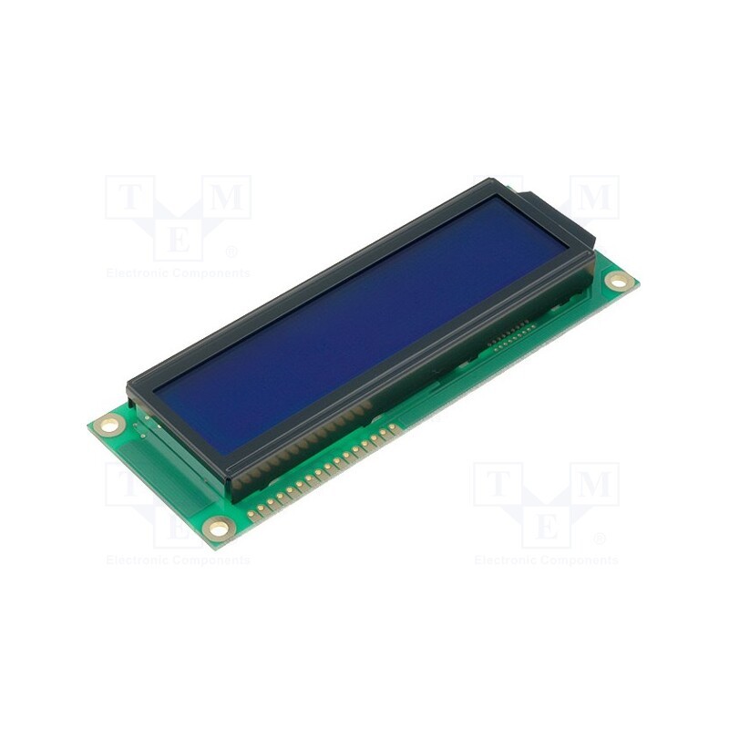 1 pcs x RAYSTAR OPTRONICS - RC1602E-BIW-ESX - Display: LCD, alphanumeric, STN Negative, 16x2, blue, LED, PIN: 16