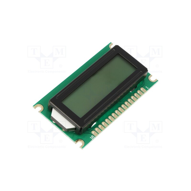 1 pcs x DISPLAY ELEKTRONIK - DEM 08171 SYH-LY - Display: LCD, alphanumeric, STN Positive, 8x1, 60x33x12mm, LED