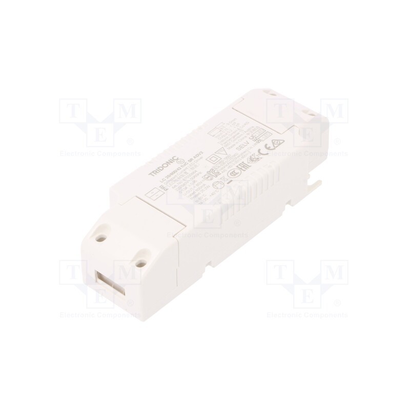 1 pcs x TRIDONIC - LC 25W 600MA FIXC SR ADV2 - Power supply: switched-mode, LED, 25W, 33÷42VDC, 600mA, 198÷264VAC