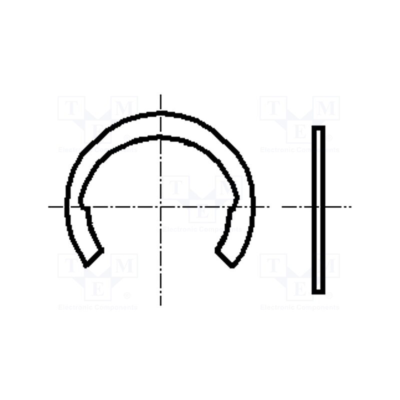 200 pcs x BOSSARD - 1292056 - Circlip, spring steel, Shaft dia: 3mm, BN 831, Ring: external