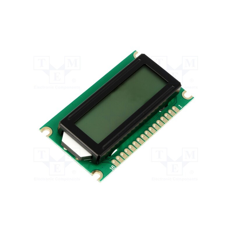 1 pcs x DISPLAY ELEKTRONIK - DEM 08171 FGH-PW - Display: LCD, alphanumeric, FSTN Positive, 8x1, 60x33x12mm, LED