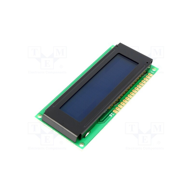 1 pcs x DISPLAY ELEKTRONIK - DEM 16102 SYH-LY - Display: LCD, alphanumeric, STN Positive, 16x1, 80x36x12.4mm, LED