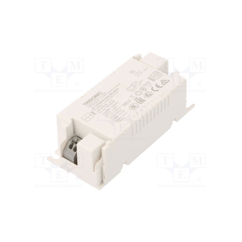 1 pcs x TRIDONIC - LC 15/350/42 FIXC SC ADV2 - Power supply: switched-mode, LED, 15W, 30÷42VDC, 350mA, 198÷264VAC