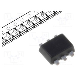 1 pcs x STMicroelectronics - USBLC6-2P6 - Diode: TVS array, 6V, bidirectional, SOT666,