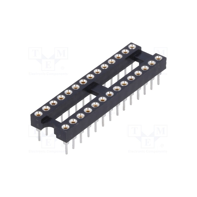 2 pcs x CONNFLY - DS1001-01-28BT1NSF6S-JKB - Socket: integrated circuits, DIP28, Pitch: 2.54mm, precision, THT