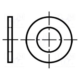 200 pcs x BOSSARD - 1066129 - Washer, round, M4, D8mm, h0.8mm, steel, Plating: zinc, DIN 1440