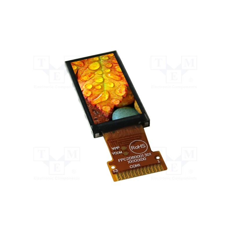 1 pcs x DISPLAY VISIONS - EA TFT009-81AINN - Display: TFT, 0.96', 160x80, Illumin: LED, Dim: 13.5x27.95x1.54mm