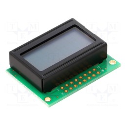 1 pcs x DISPLAY ELEKTRONIK - DEM 08201 SGH-LY - Display: LCD, alphanumeric, STN Positive, 8x2, 40x30.5x12.5mm, LED