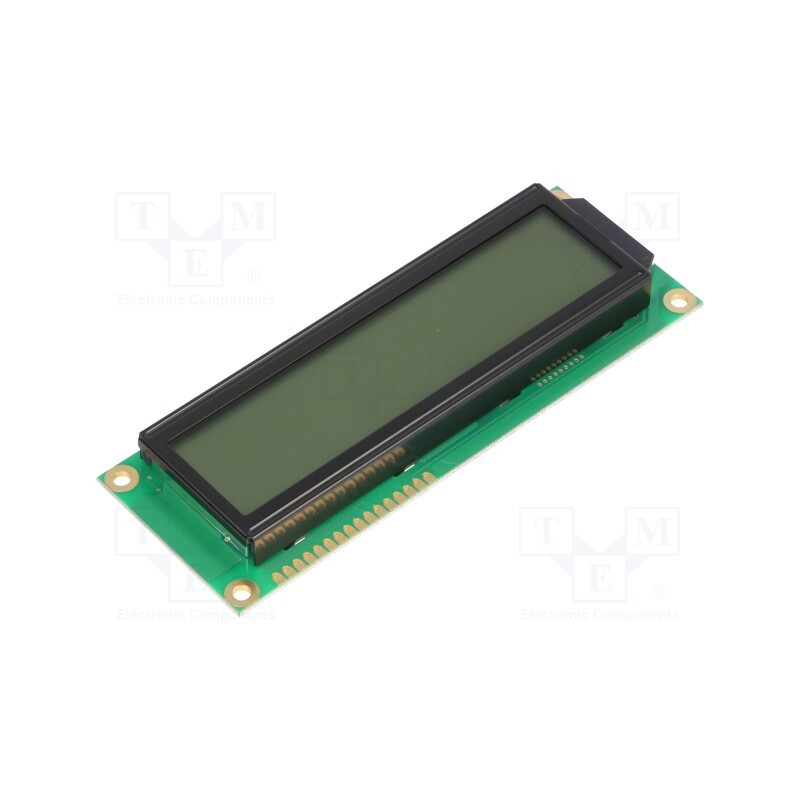 1 pcs x RAYSTAR OPTRONICS - RC1602E-FHW-ESX - Display: LCD, alphanumeric, FSTN Positive, 16x2, gray, LED, PIN: 16