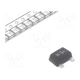 20 pcs x ONSEMI - DAN222M3T5G - Diode: rectifying, SMD, 80V, 100mA, 4ns, SOT723, Ufmax: 1.2V, 260mW