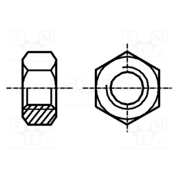 200 pcs x BOSSARD - 1089331 - Nut, hexagonal, M4, 0.7, steel, Plating: black finish, H: 3.2mm, 7mm