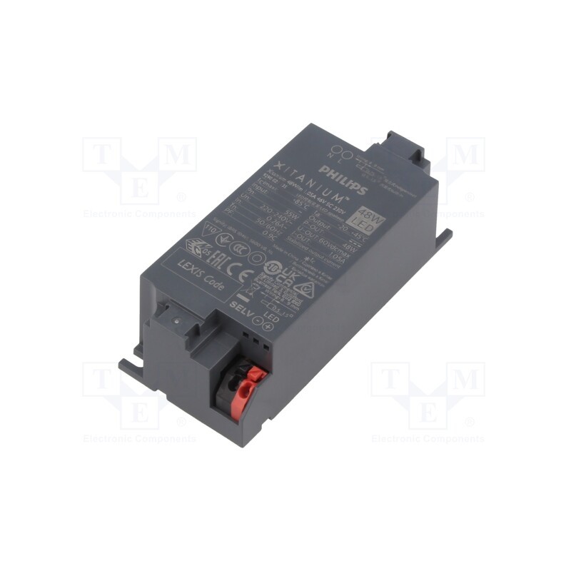 1 pcs x PHILIPS - XITANIUM 34W/M 0.8A 42V SC 230V - Power supply: switched-mode, LED, 34W, 30÷42VDC, 800mA, 220÷240VAC