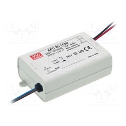 1 pcs x MEAN WELL - APC-25-500 - Power supply: switched-mode, LED, 25.2W, 15÷50VDC, 500mA, IP42