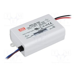1 pcs x MEAN WELL - APC-25-700 - Power supply: switched-mode, LED, 25.2W, 11÷36VDC, 700mA, IP42