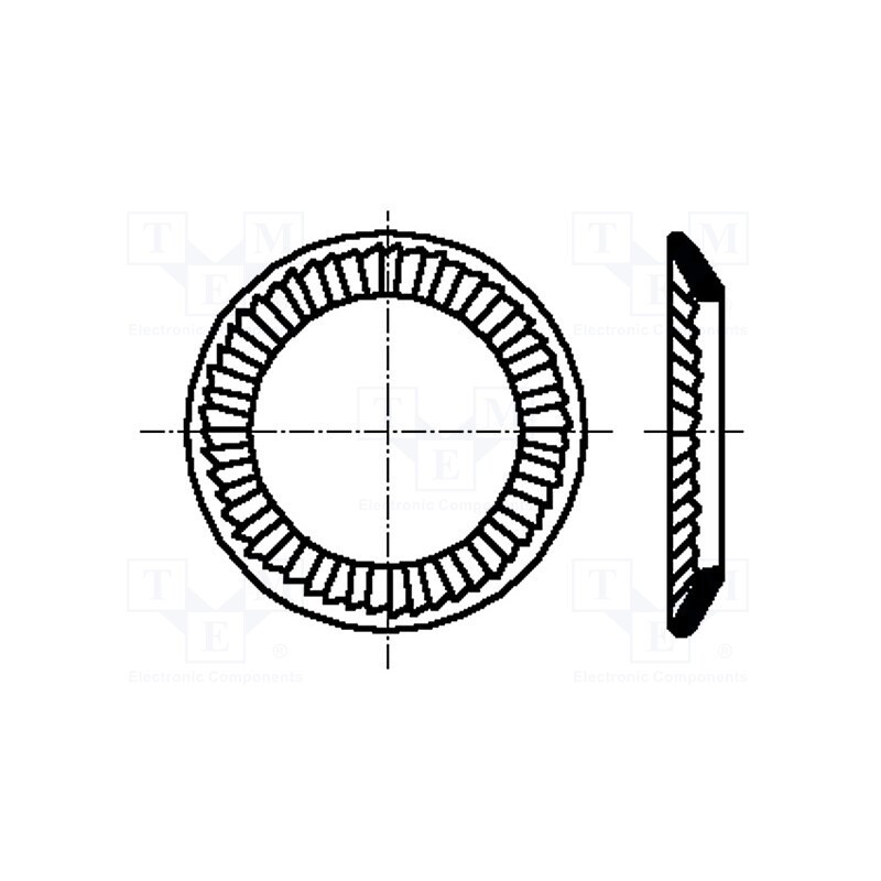 200 pcs x BOSSARD - 1279912 - Washer, spring,externally serrated, M6, D10mm, h1.2mm, BN 792
