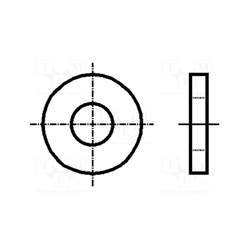 200 pcs x BOSSARD - 1270559 - Washer, round, M5, D15mm, h2mm, steel, Plating: zinc, DIN 7349