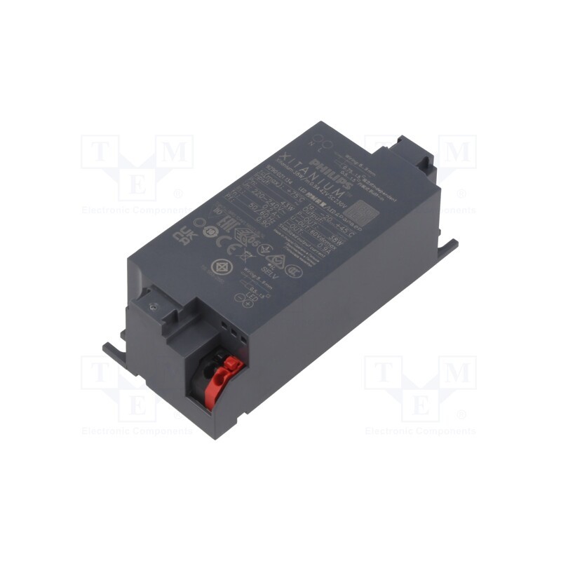 1 pcs x PHILIPS - XITANIUM 38W/M 0.9A 42V SC 230V - Power supply: switched-mode, LED, 38W, 30÷42VDC, 900mA, 220÷240VAC