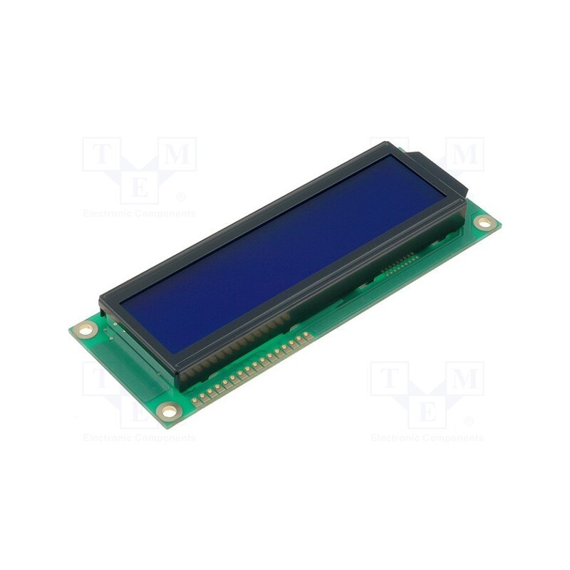 1 pcs x RAYSTAR OPTRONICS - RC1602E-BIW-ESV - Display: LCD, alphanumeric, STN Negative, 16x2, blue, LED, PIN: 16