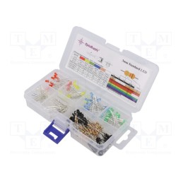 1 set x OPTOSUPPLY - OKLEDT31206A - Kit: LED, THT, 3mm, 280pcs, 1.8÷2.4/2.7÷3.4V, plastic box, 20mA, 30°