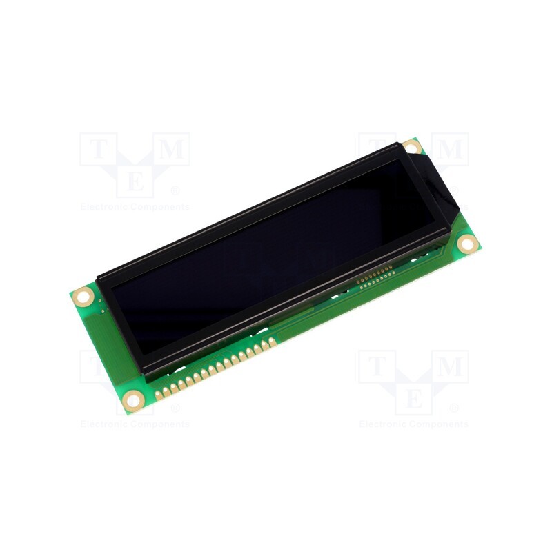 1 pcs x RAYSTAR OPTRONICS - RC1602E-TIW-ESX - Display: LCD, alphanumeric, FSTN Negative, 16x2, dark blue, LED