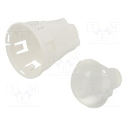 1 set x LEDIL - FN16214_LEIA-S - LED lens, round, plexiglass PMMA, transparent, 2÷50°, H: 53mm