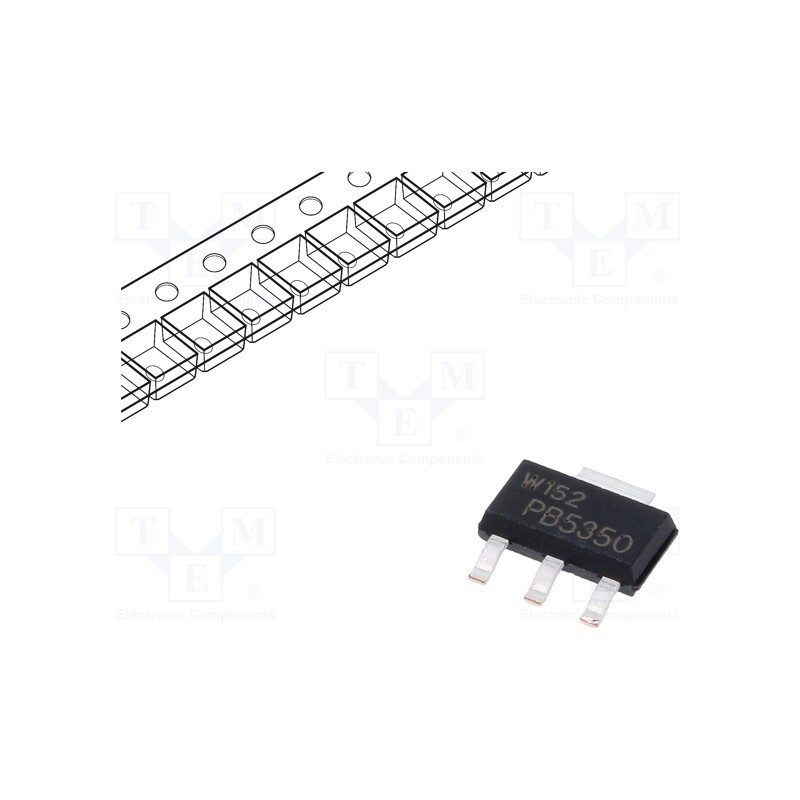 5 pcs x NEXPERIA - PBSS5350Z,135 - Transistor: PNP, bipolar, 50V, 3A, 2W, SC73,SOT223
