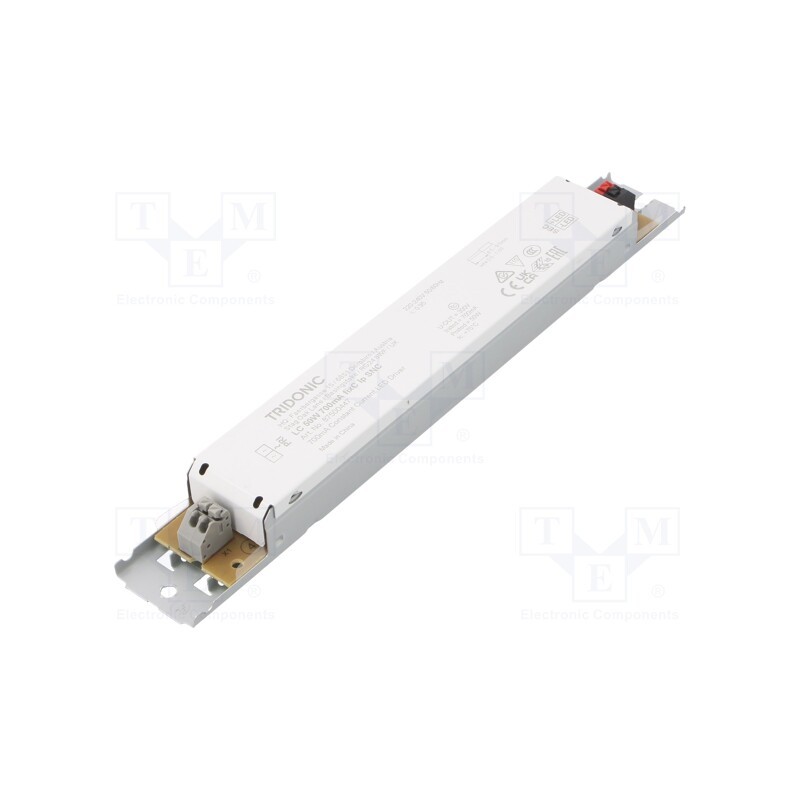 1 pcs x TRIDONIC - 87500447 - Power supply: switched-mode, LED, 50W, 43÷71.5VDC, 700mA, IP20