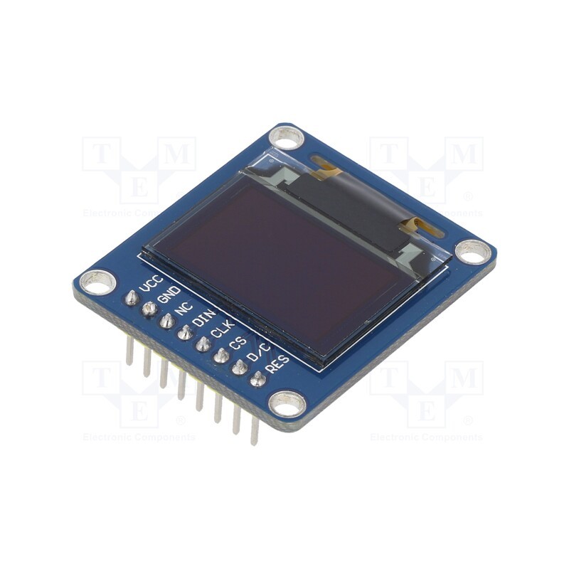 1 pcs x WAVESHARE - 10514 - Display: OLED, 0.95', 96x64, 31.7x37mm, RGB, PIN: 8, 3.3÷5VDC, 160°