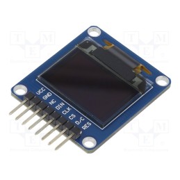1 pcs x WAVESHARE - 10507 - Display: OLED, 0.95', 96x64, 31.7x37mm, RGB, PIN: 8, 3.3÷5VDC, 160°