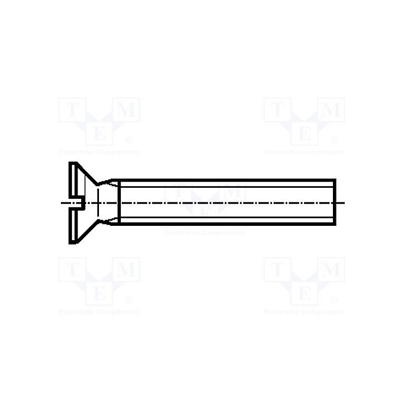 200 pcs x BOSSARD - 1403257 - Screw, M5x20, 0.8, Head: countersunk, slotted, 1,2mm, polyamide