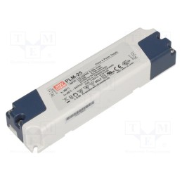 1 pcs x MEAN WELL - PLM-25-700 - Power supply: switched-mode, LED, 25.2W, 21÷36VDC, 700mA, IP30