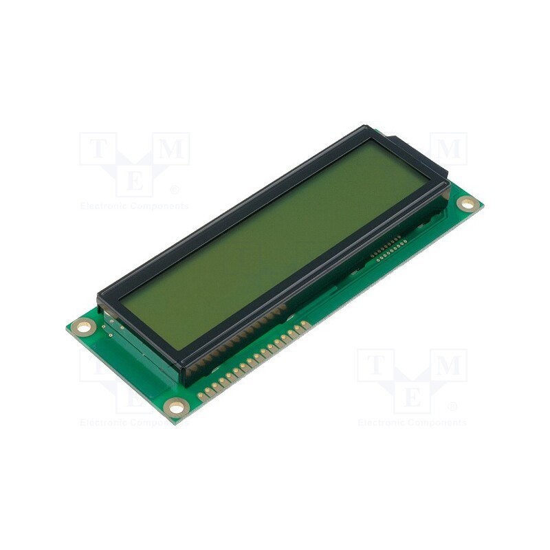1 pcs x RAYSTAR OPTRONICS - RC1602E-YHW-ESV - Display: LCD, alphanumeric, STN Positive, 16x2, yellow-green, LED