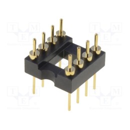 2 pcs x ADAM TECH - TMC-308-1-G - Socket: integrated circuits, DIP8, Pitch: 2.54mm, precision, THT