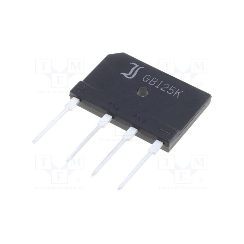 1 pcs x DIOTEC SEMICONDUCTOR - GBI25K - Bridge rectifier: single-phase, Urmax: 800V, If: 25A, Ifsm: 300A