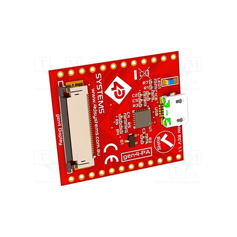 1 pcs x 4D Systems - GEN4-PA - USB to ZIF 30 adapter, Interface: GPIO,serial,SPI, -15÷65°C