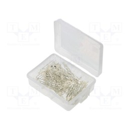 1 set x OPTOSUPPLY - OKLEDT3050RPV - Kit: LED, THT, 3mm, 50pcs, red/green, 3÷15V, plastic box, 7.5÷8mA