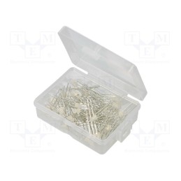 1 set x OPTOSUPPLY - OKLEDT3050RBW - Kit: LED, THT, 3mm, 50pcs, red/blue, 3÷15V, plastic box, 7.5÷8mA, 40°