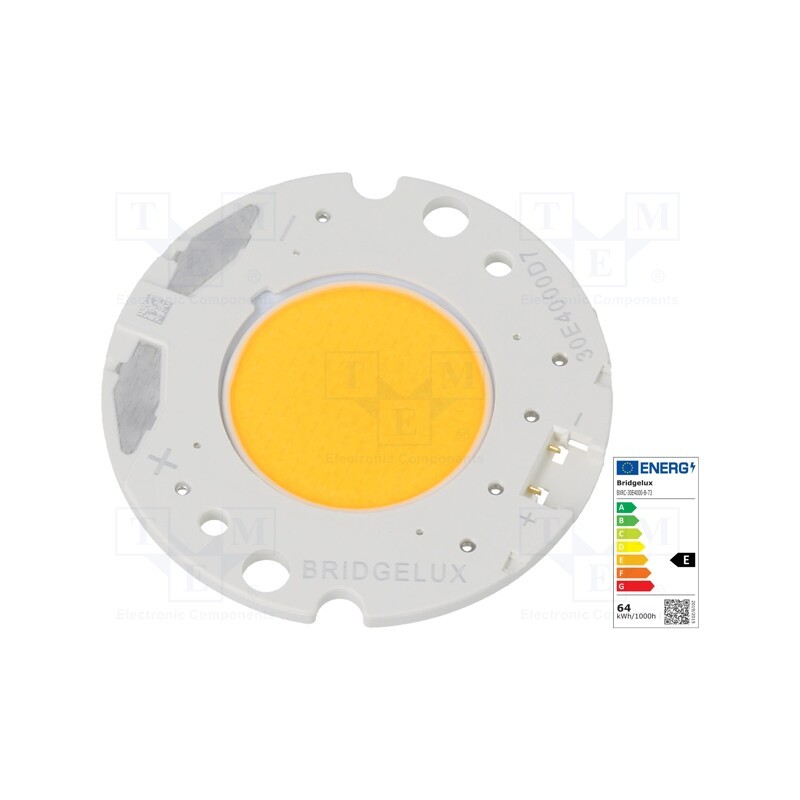 1 pcs x BRIDGELUX - BXRC-30E4000-B-73 - Power LED, COB, 120°, 900mA, P: 30.5W, 4500lm, Ø36.2mm, CRImin: 80