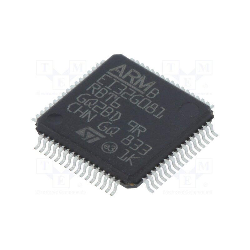 1 pcs x STMicroelectronics - STM32G081RBT6 - IC: ARM microcontroller, 64MHz, LQFP64, 1.7÷3.6VDC, -40÷85°C