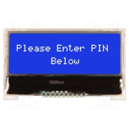 1 pcs x NEWHAVEN DISPLAY INTERNATIONAL - NHD-C0216CZ-NSW-BBW-3V3 - Display: LCD, alphanumeric, COG,STN Negative, 16x2, blue, LED
