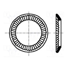 200 pcs x BOSSARD - 1279661 - Washer, conical, M6, D10mm, h1.2mm, steel, Plating: black finish