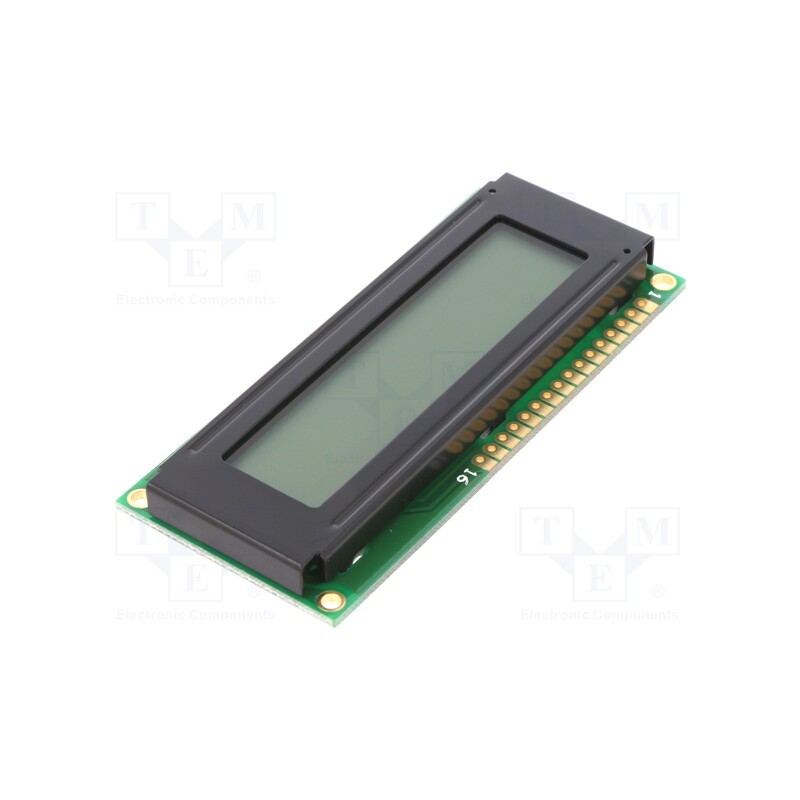 1 pcs x DISPLAY ELEKTRONIK - DEM 16102 FGH-PW - Display: LCD, alphanumeric, FSTN Positive, 16x1, 80x36x10.5mm, LED