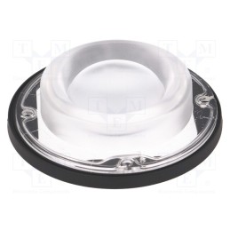 1 pcs x LEDIL - FN14074_STELLA-HB - LED lens, round, silicone, transparent, Colour: black, H: 19.5mm