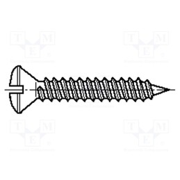 200 pcs x BOSSARD - 1373846 - Screw, 2.9x25, Head: countersunk, slotted, 0,8mm, hardened steel