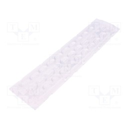 1 pcs x LEDIL - FS15847_FLORENCE-3R-IP-O -AS - LED lens, rectangular, plexiglass PMMA, transparent, H: 9.4mm