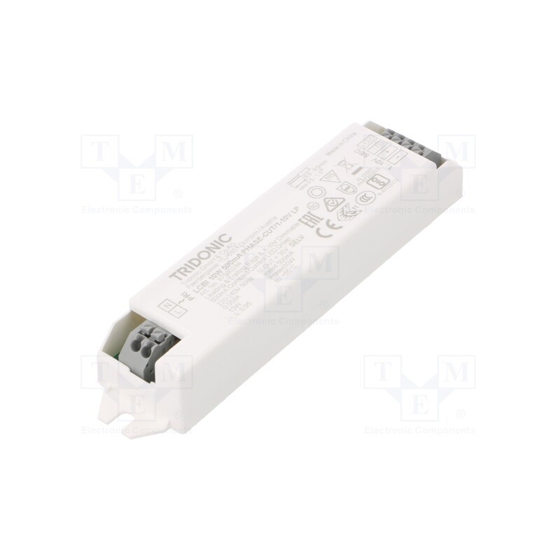 1 pcs x TRIDONIC - 87500284 - Power supply: switched-mode, LED, 10W, 10÷20VDC, 500mA, 198÷264VAC