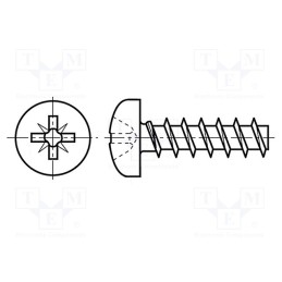 200 pcs x BOSSARD - 3033740 - Screw, 3x8, Head: cheese head, Pozidriv, PZ1, A2 stainless steel