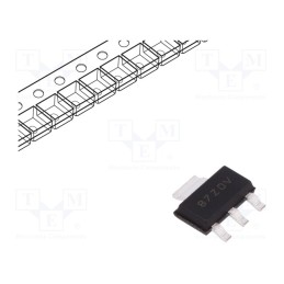 3 pcs x MICROCHIP TECHNOLOGY - MCP1804T-C002I/DB - IC: voltage regulator, LDO,linear,fixed, 12V, 0.15A, SOT223-3, SMD