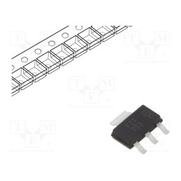 1 pcs x DIODES INCORPORATED - FZT753TA - Transistor: PNP, bipolar, 100V, 2A, 1.2W, SOT223