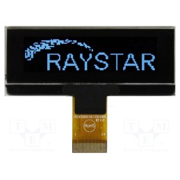 1 pcs x RAYSTAR OPTRONICS - REX012832ABPP3N00000 - Display: OLED, graphical, 2.22', 128x32, Dim: 62x24x2.35mm, blue